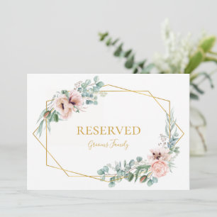 Elegant Blush Floral Gereserveerd teken