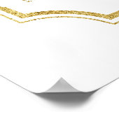 Elegant Blush Floral Gold Lijst Seating Chart Poster (Hoek)