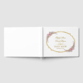 Elegant Blush Floral Gold Lijst Wedding Gastenboek (Volledig)