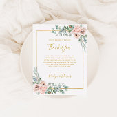 Elegant Blush Floral | Hartelijk dank Briefkaart