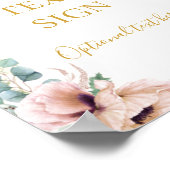 Elegant Blush Floral | Kaarten en cadeaus Aangepas Poster (Hoek)