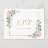 Elegant Blush Floral | Menu Choice RSVP-kaart (Voorkant)