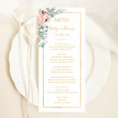 Elegant Blush Floral | Menu Weddenrennen