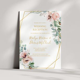 Elegant Blush Floral   Ontvangst van weddenschappe Kaart