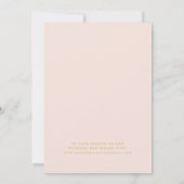 Elegant Blush Floral Pastel Elopement Aankondiging (Achterkant)
