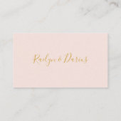 Elegant Blush Floral | Pastel Flat Wedding Plaatskaartje (Achterkant)