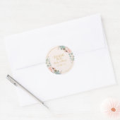 Elegant Blush Floral | Pastel Hartelijk dank Ronde Sticker (Envelop)