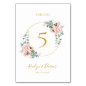 Elegant Blush Floral | Pastel Kaart (Achterkant)