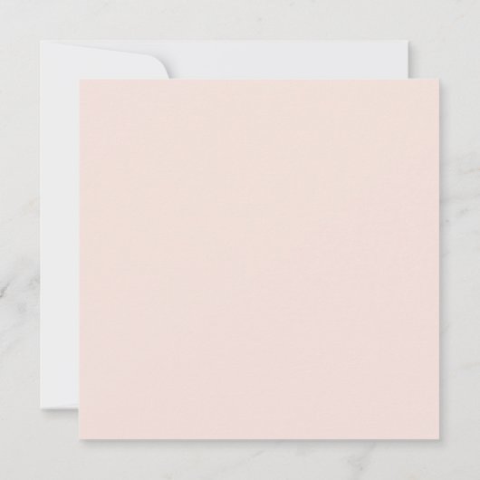 Elegant Blush Floral | Pastel Square Weddenschap Kaart (Achterkant)
