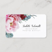 Elegant Blush Floral Professional Visitekaartje (Voorkant)