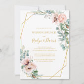 Elegant Blush Floral | Uitnodiging voor bruiloft B (Voorkant)