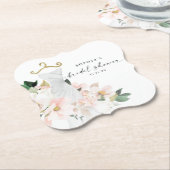 Elegant Blush Floral Vrijgezellenfeest Kartonnen Onderzetters (Gekanteld)