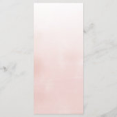 Elegant Blush Floral Vrijgezellenfeest Menu (Achterkant)