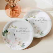 Elegant Blush Floral Vrijgezellenfeest Paper Borde Papieren Bordje