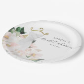 Elegant Blush Floral Vrijgezellenfeest Paper Borde Papieren Bordje (Gekanteld)