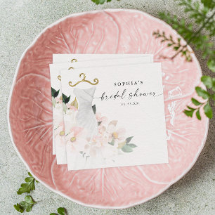 Elegant Blush Floral Vrijgezellenfeest Paper Servet