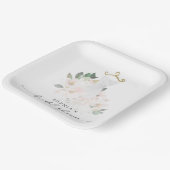 Elegant Blush Floral Vrijgezellenfeest Papieren Bordje (Gebogen)