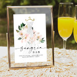 Elegant Blush Floral Vrijgezellenfeest Sangria Bar Poster<br><div class="desc">Dit prachtige ontwerp is voorzien van een boeket van prachtige bloemen die rond een elegante trouwjurk en een modern script (bewerkbare kleur) lettertype zijn gewikkeld. Bekijk het hele collectie voor meer overeenkomende objecten! Bekijk onze video op 'Hoe je kunt bewerken in Zazzle' op YouTube.com/CreativeUnionDesign</div>