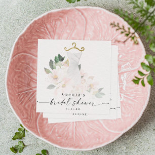 Elegant Blush Floral Vrijgezellenfeest Servet