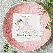 Elegant Blush Floral Vrijgezellenfeest Servet