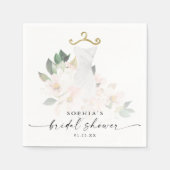 Elegant Blush Floral Vrijgezellenfeest Servet (Voorkant)