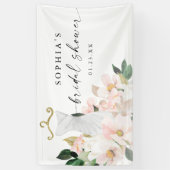 Elegant Blush Floral Vrijgezellenfeest Welkom Spandoek (Verticaal)