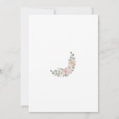 Elegant Blush Floral Watercolor Birthday  Kaart (Achterkant)