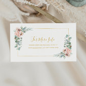 Elegant Blush Floral | Website bruiloft Informatiekaartje