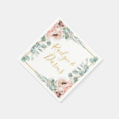 Elegant Blush Floral | Weddenschap Napkins Servet (Hoek)