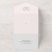 Elegant Blush Floral Wedding All In One Uitnodiging (Buitenkant)