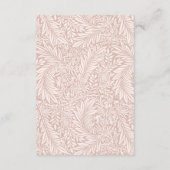 Elegant Blush Floral Wedding Details en RSVP Informatiekaartje (Achterkant)