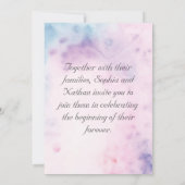 Elegant Blush Floral Wedding Invitation Kaart (Achterkant)