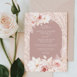 Elegant Blush Floral Wedding Invitation Kaart<br><div class="desc">Deze Elegant Blush Floral Wedding Invitation kenmerkt florale voorzieningen en botanische vormgeving. Deze uitnodiging is ideaal voor een bloeiende bruid die van zachte roze en blauwe kleurenpaletten houdt.</div>
