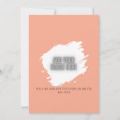 Elegant Blush Floral Wedding Invitation with Gold  Kaart (Achterkant)