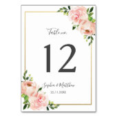 Elegant Blush Floral Wedding Kaart (Achterkant)