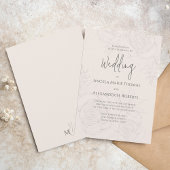Elegant Blush Floral Wedding Kaart