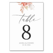 Elegant Blush Floral Wedding Kaart (Achterkant)