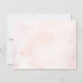 Elegant Blush Floral Wedding RSVP Card Kaart (Achterkant)