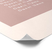 Elegant Blush Floral Wedding Seating Chart Poster (Hoek)