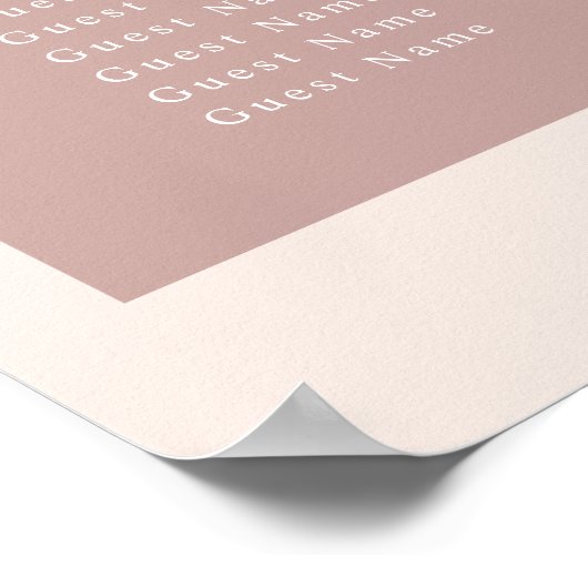 Elegant Blush Floral Wedding Seating Chart Poster (Hoek)