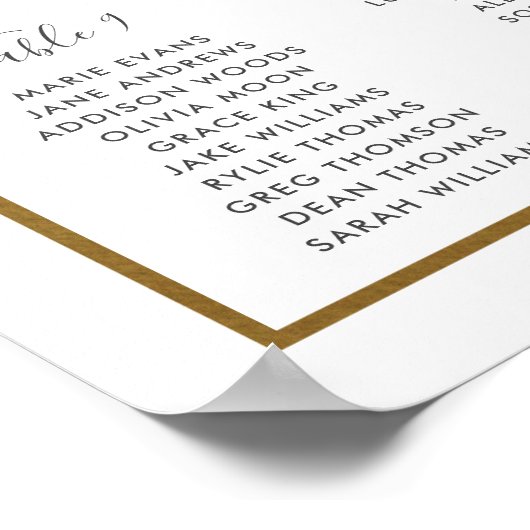 Elegant Blush Floral Wedding Seating Chart Poster (Hoek)