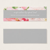 Elegant Blush Floral Wedding Website RSVP Mini Visitekaartjes (Voorkant /achterkant)
