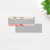 Elegant Blush Floral Wedding Website RSVP Mini Visitekaartjes (Bureau)