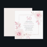 Elegant Blush Floral Wreath Lijst 50th Birthday Kaart<br><div class="desc">Elegant Blush Floral Wreath Lijst 50th Birthday Party Invitation Bekijk onze winkel voor nog veel meer huwelijksuitnodigingen en overeenkomende objecten.</div>