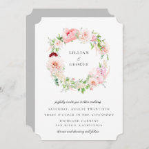 Elegant Blush Floral Wreath Wedding