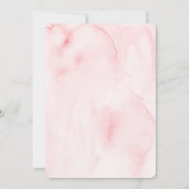 Elegant Blush Flowers Waterverf Lente Bruiloft Kaart (Achterkant)