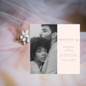 Elegant Blush Foto Sla de datum op Magnetische Uitnodiging