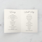 Elegant Blush Garden Folded Wedding Program Programma (Binnen)