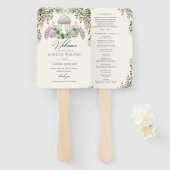 Elegant Blush Garden Wedding Program Handwaaier (Voorkant en achterkant)