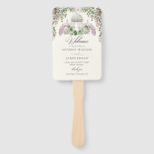 Elegant Blush Garden Wedding Program Handwaaier (Voorkant)